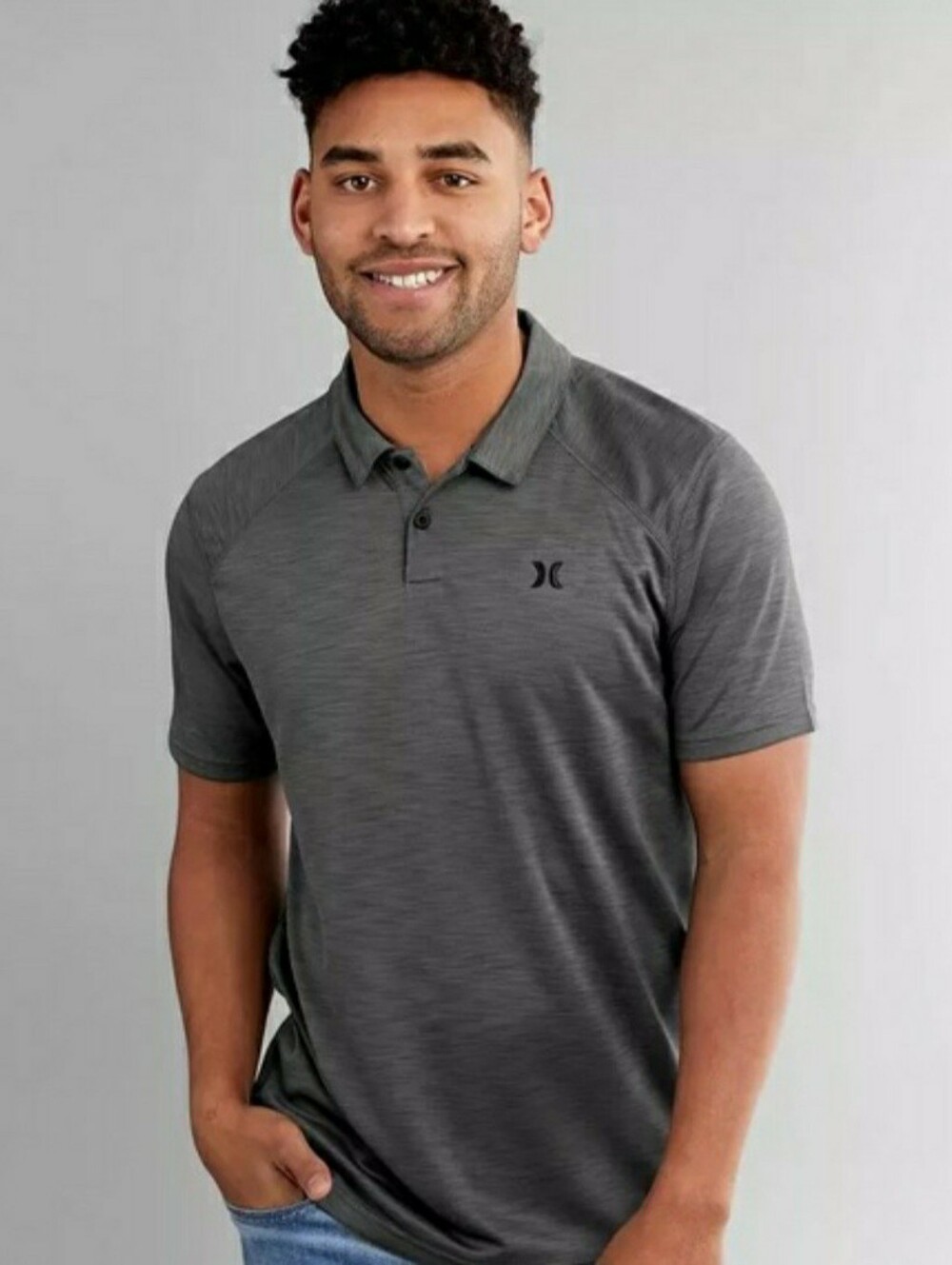 Hurley Men's Gray Polo Size XL